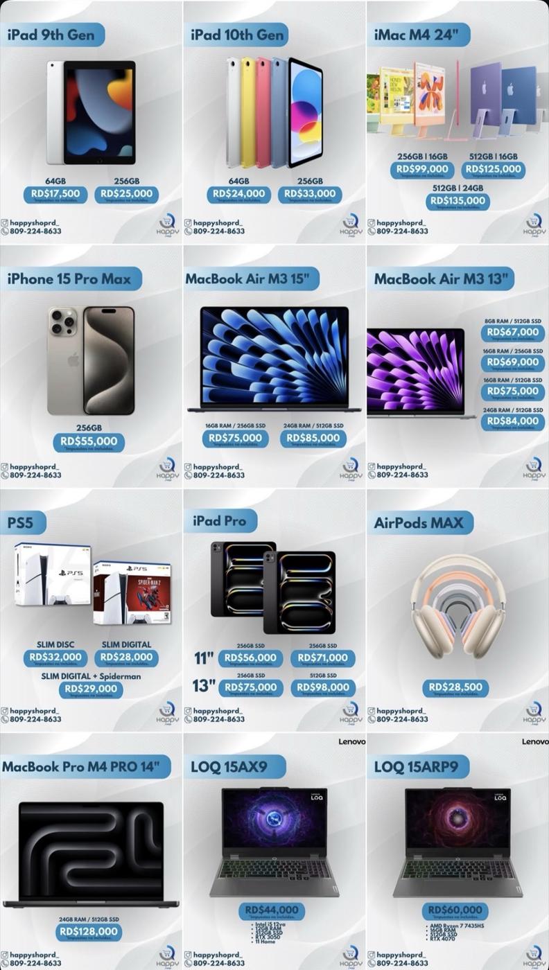 Feed de Instagram para una tienda de tecnología