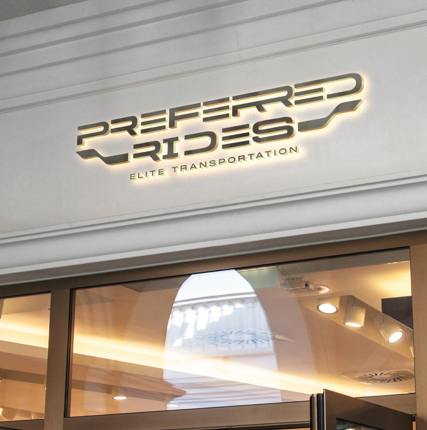Aplicación exterior del logo de Preferred Rides